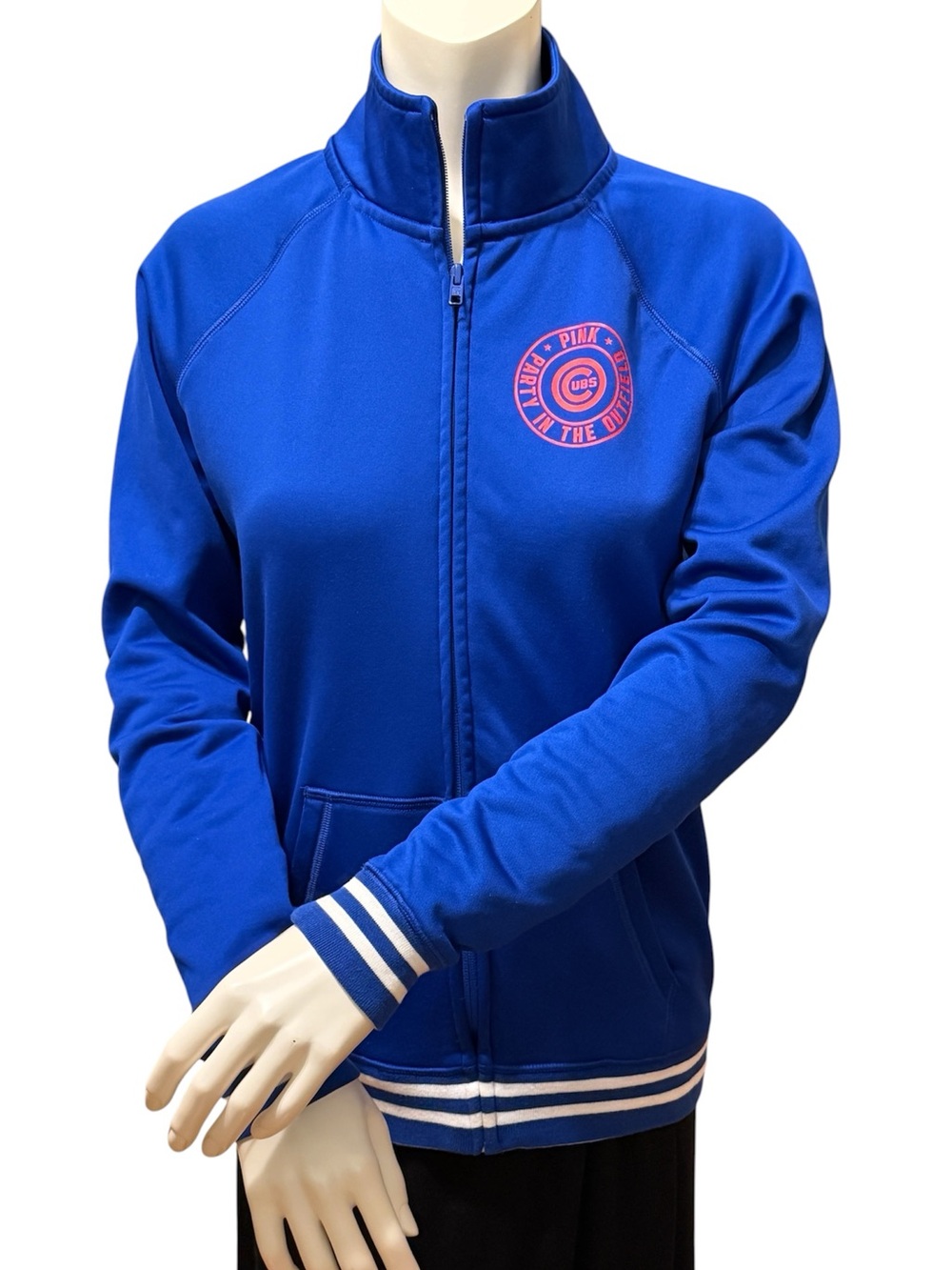 Victoria’s Secret PINK Chicago Cubs Royal Blue Full-Zip Fleece Track Jacket